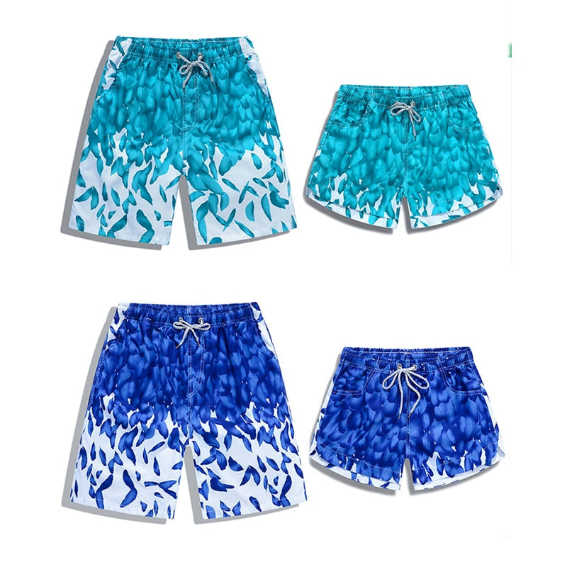 Summer Fitness Board Shorts Men's and Women's Quick-Dry Beach & Swimwear