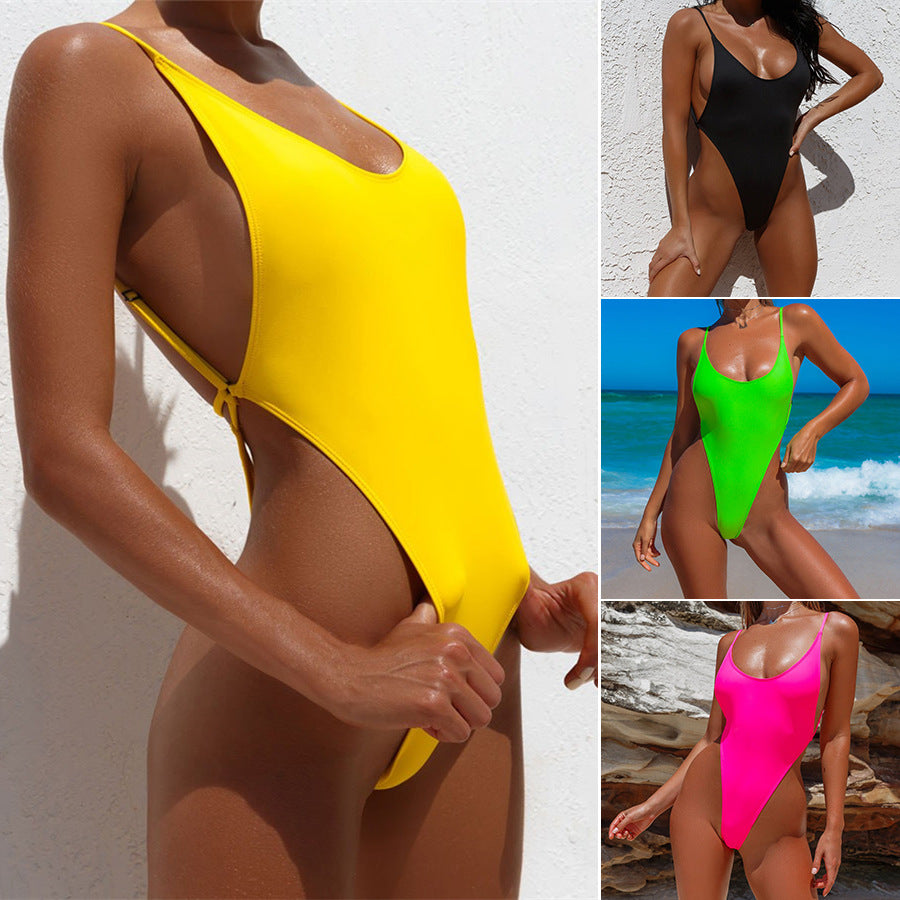 Women's One-Piece Backless Swimsuit
